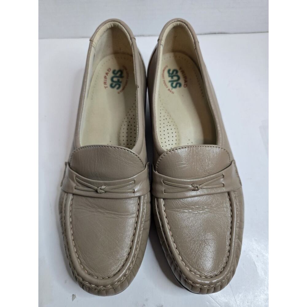 SAS Tripad Comfort Foot Bed Tan Slip-on Wedge Loafers Heels Women’s Size 8